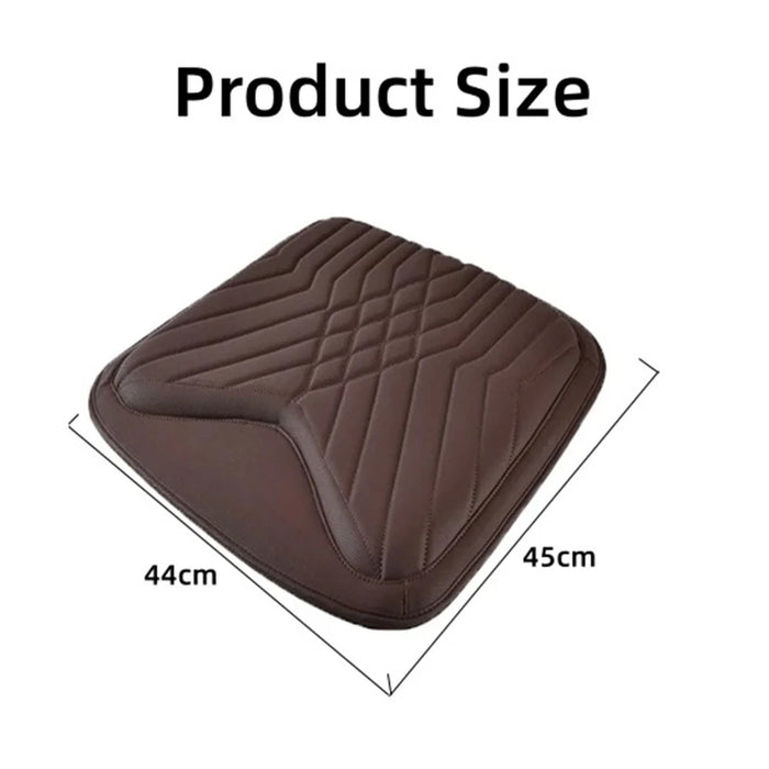 TK036 Nappa Texture PU Leather + Memory Foam Car Seat Cushion Non-slip Seat Pad - Brown - 6