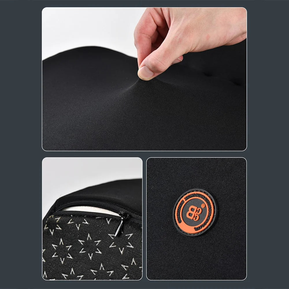 ZK001 Space Memory Foam Filling Integrated Lumbar Support Car Seat Cushion - Black - 5