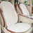 2Pcs Soft Plush Car Front Seat Mat + 2pcs Non-slip Backrest Cushion Cover - Beige - 1