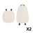2Pcs Soft Plush Car Front Seat Mat + 2pcs Non-slip Backrest Cushion Cover - Beige - 2
