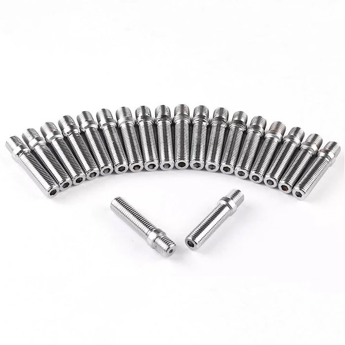 20PCS 58mm Universal Car Modification Extended Wheels Stud Conversion M12x1.5 to M12x1.5 Screw Adapter for German Cars - 2
