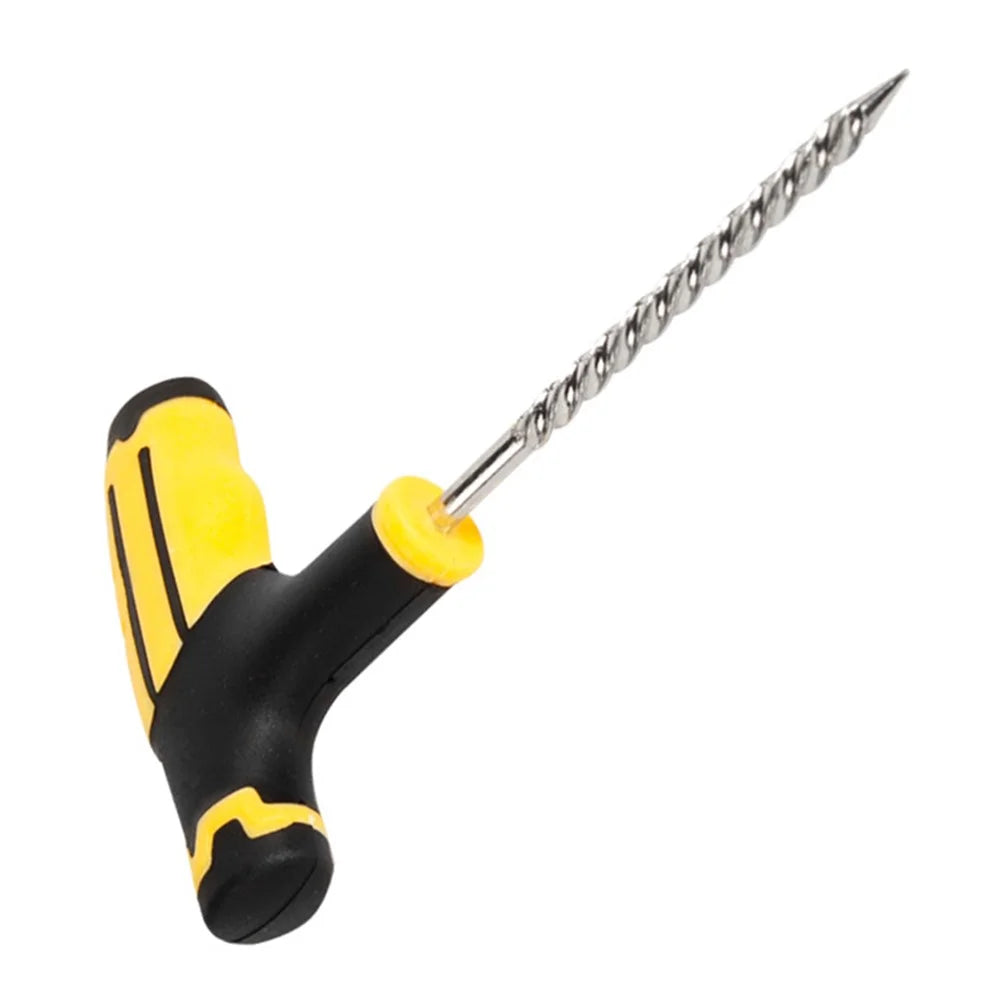 BY-1308 Car Tire Repair Tool Kit Tyre Puncture Tool with Rubber Strip + Gloves (without Glue) - 6