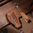 HALLMO C017 for E300L Car Cowhide Leather Key Protective Cover Anti-scratch Key Case - Brown - 2