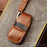 HALLMO C017 for E300L Car Cowhide Leather Key Protective Cover Anti-scratch Key Case - Brown - 3