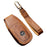 HALLMO C015 Anti-scratch Car Key Case for E300L, Genuine Cowhide Leather Protector Keychain Replacement - Brown - 1