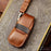 HALLMO C015 Anti-scratch Car Key Case for E300L, Genuine Cowhide Leather Protector Keychain Replacement - Brown - 2