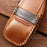 HALLMO C015 Anti-scratch Car Key Case for E300L, Genuine Cowhide Leather Protector Keychain Replacement - Brown - 4