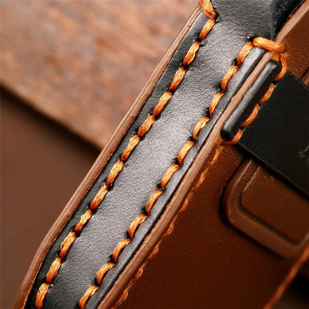 HALLMO Car Remote Key Cover for C005 18, Toyota 2-Keys Crazy Horse Cowhide Leather Protective Case - Brown - 4