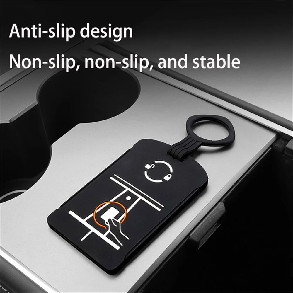 M10736 Compatible with Tesla Model 3 / Y Flexible Silicone Car Key Card Holder Case Sleeve Protector - 2
