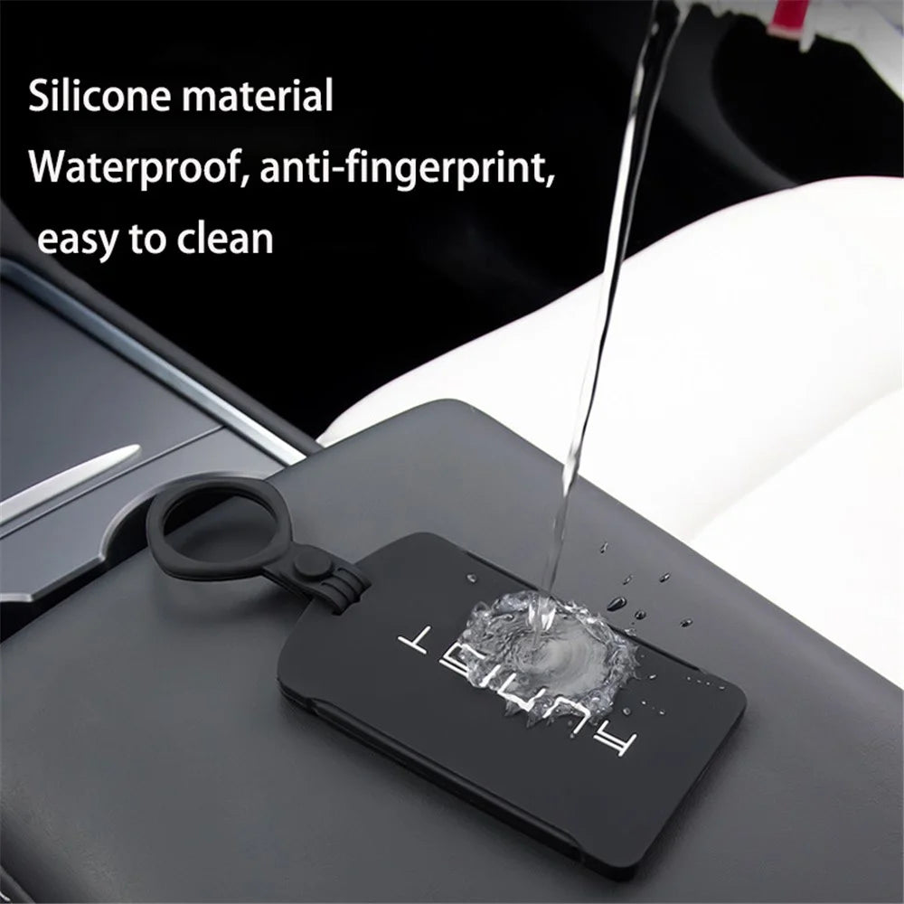 M10736 Compatible with Tesla Model 3 / Y Flexible Silicone Car Key Card Holder Case Sleeve Protector - 3