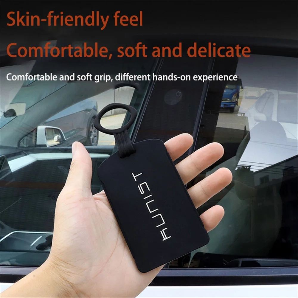 M10736 Compatible with Tesla Model 3 / Y Flexible Silicone Car Key Card Holder Case Sleeve Protector - 4