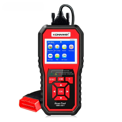 KONNWEI KW850 OBD2 Scanner Code Reader OBD II Automotive Scanner Car Diagnostic Scan Tool Check Engine Tool (Support 8 Languages) - Red - 1