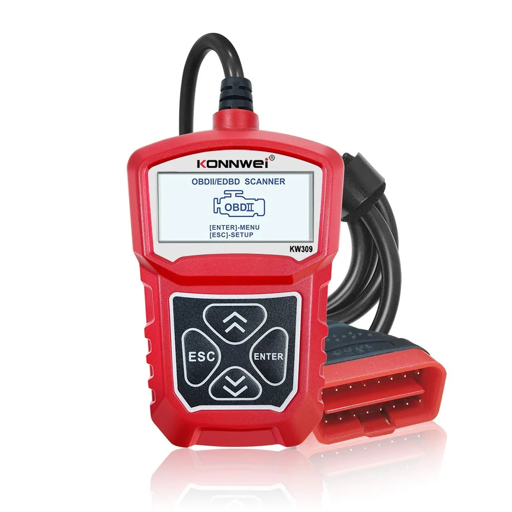 KONNWEI KW309 Automotive Diagnostic Tool OBD2 Autoscanner Code Reader EOBD Scan Machine OBDII Scanner - Red - 1