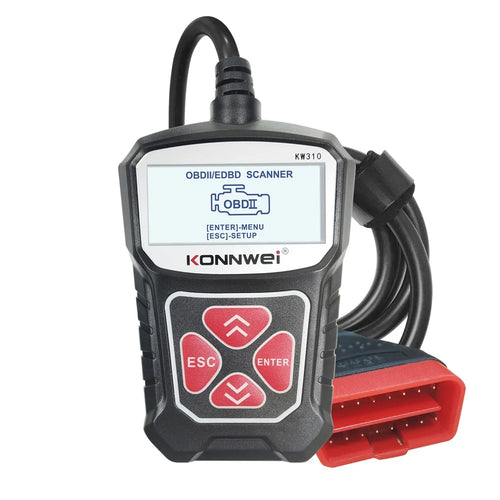 KONNWEI KW310 Car Engine Trouble Code Detector Scanner Seven Language Supported - Black - 1