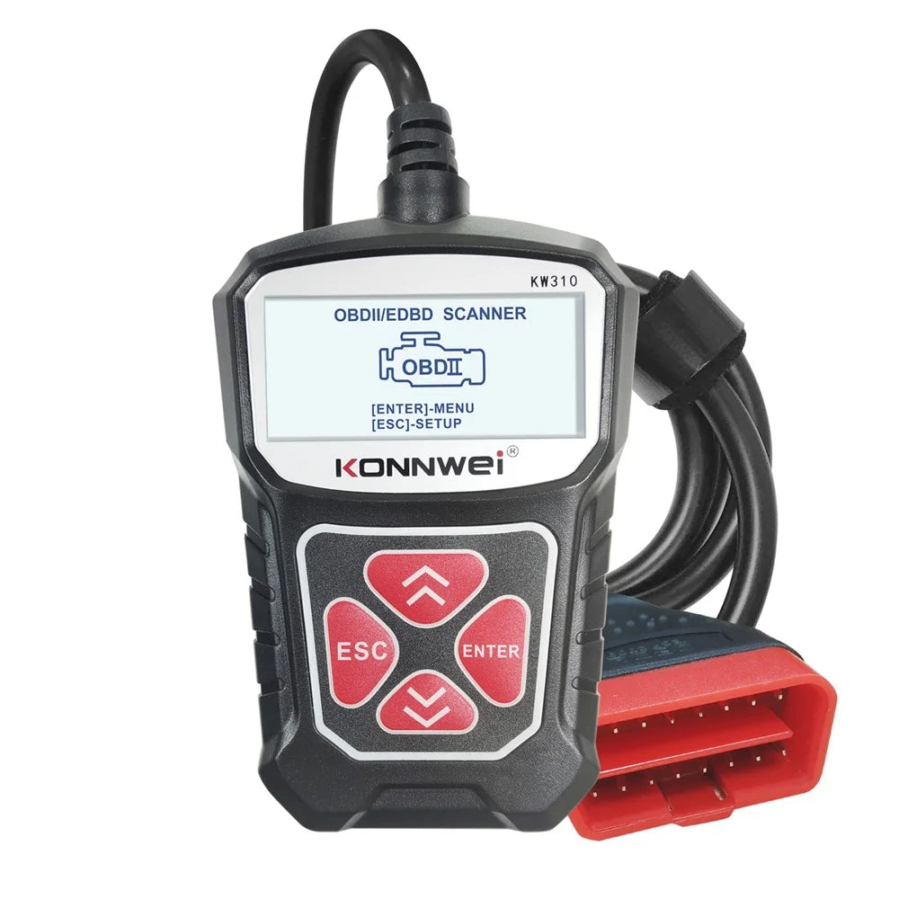 KONNWEI KW310 Car Engine Trouble Code Detector Scanner Seven Language Supported - Black - 1