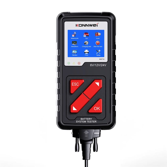 KW710 6V/12V/24V Motorcycle Car Truck Battery Tester Lead-acid Battery Analyzer - 3