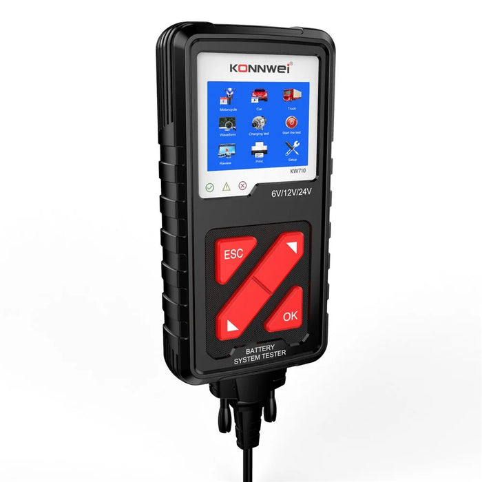 KW710 6V/12V/24V Motorcycle Car Truck Battery Tester Lead-acid Battery Analyzer - 4