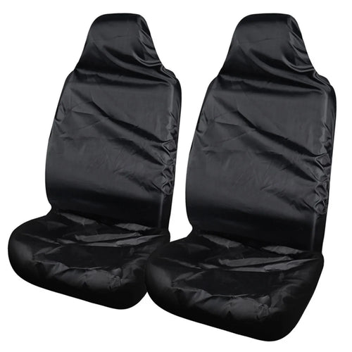 ZJ-784 2Pcs Car Front Seat Dust Cover Waterproof Polyester Seat Protector Sleeve - 1