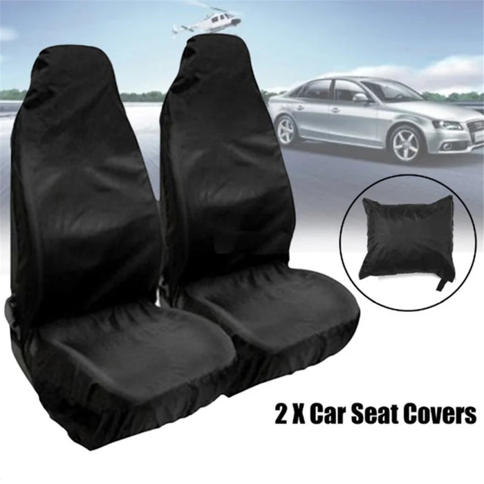 ZJ-784 2Pcs Car Front Seat Dust Cover Waterproof Polyester Seat Protector Sleeve - 2