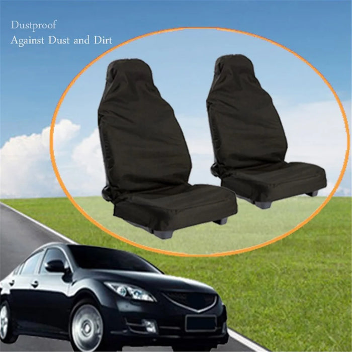 ZJ-784 2Pcs Car Front Seat Dust Cover Waterproof Polyester Seat Protector Sleeve - 3