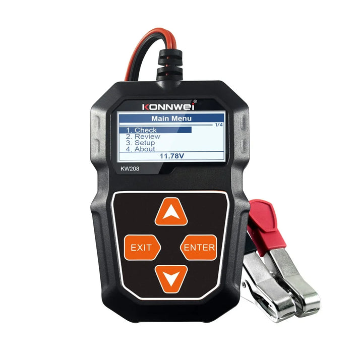 KONNWEI  KW208 Automotive Battery Tester Car Digital 12V 100-2000CCA Cranking Charging System Test Tool - 1