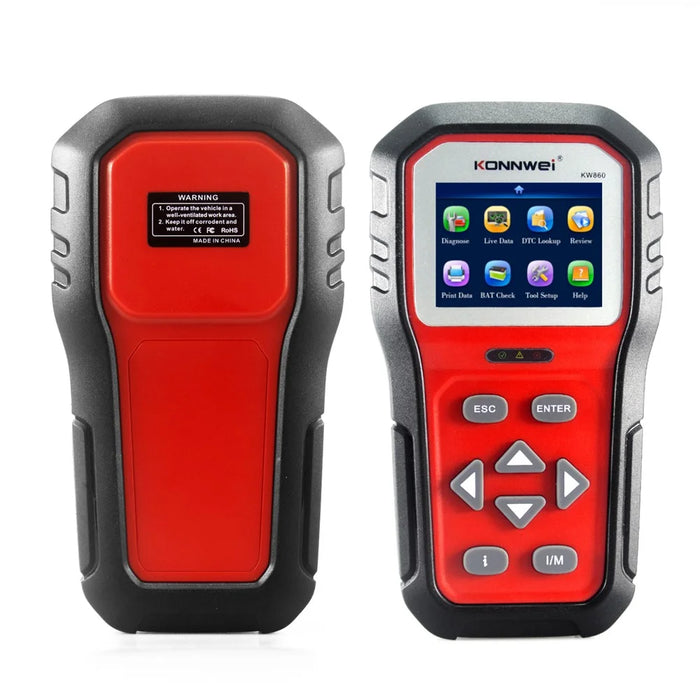KONNWEI KW860 OBDII Scanner Code Reader Engine Fault Reader Erase/Reset Fault Codes Diagnostic Scanner - 5