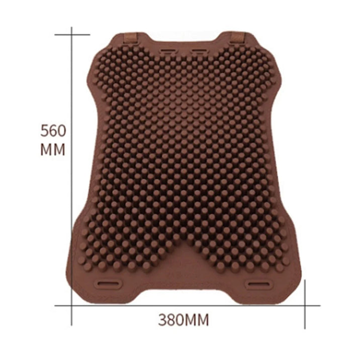 Silicone Lumbar Back Support Pad Summer Breathable Back Rest - Blue - 6