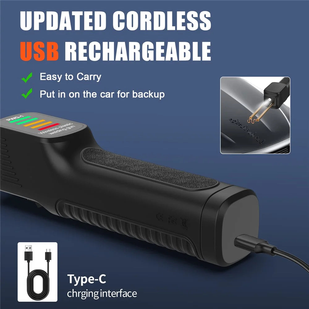PWG-1 Rechargeable Cordless Plastic Welding Gun Car Bumper Repair Welding Tool - 3