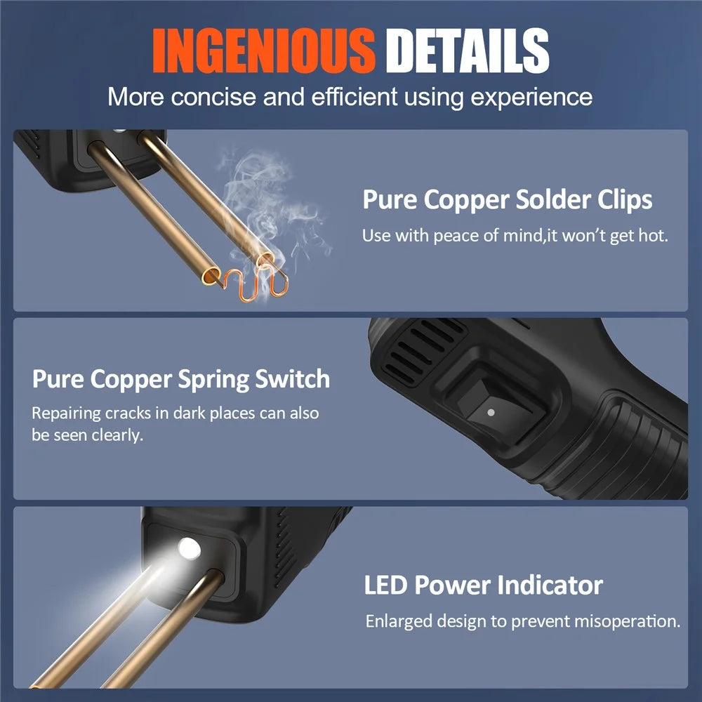 PWG-1 Rechargeable Cordless Plastic Welding Gun Car Bumper Repair Welding Tool - 4