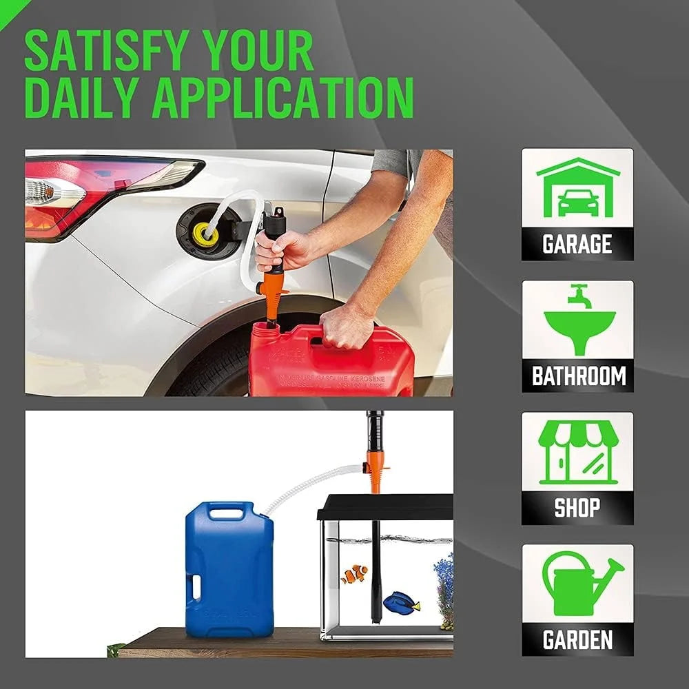 Portable Electric Fuel Transfer Pump Battery Powered Siphon Pump for Car Gas Tank and Water - 3
