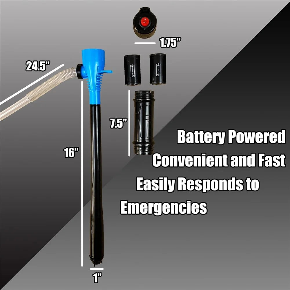Portable Electric Fuel Transfer Pump Battery Powered Siphon Pump for Car Gas Tank and Water - 4
