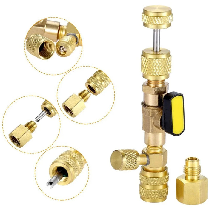 C0122 R410A R22 Spool Remover Installation Tool Set (10Pcs Spool Valves + 1Pcs Remover + 1Pcs Installation Tool) - 6