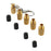 A6605 4 in 1 Solid Brass Tire Air Down Tool Tire Pressure Deflators for Offroad Vehicle - 4