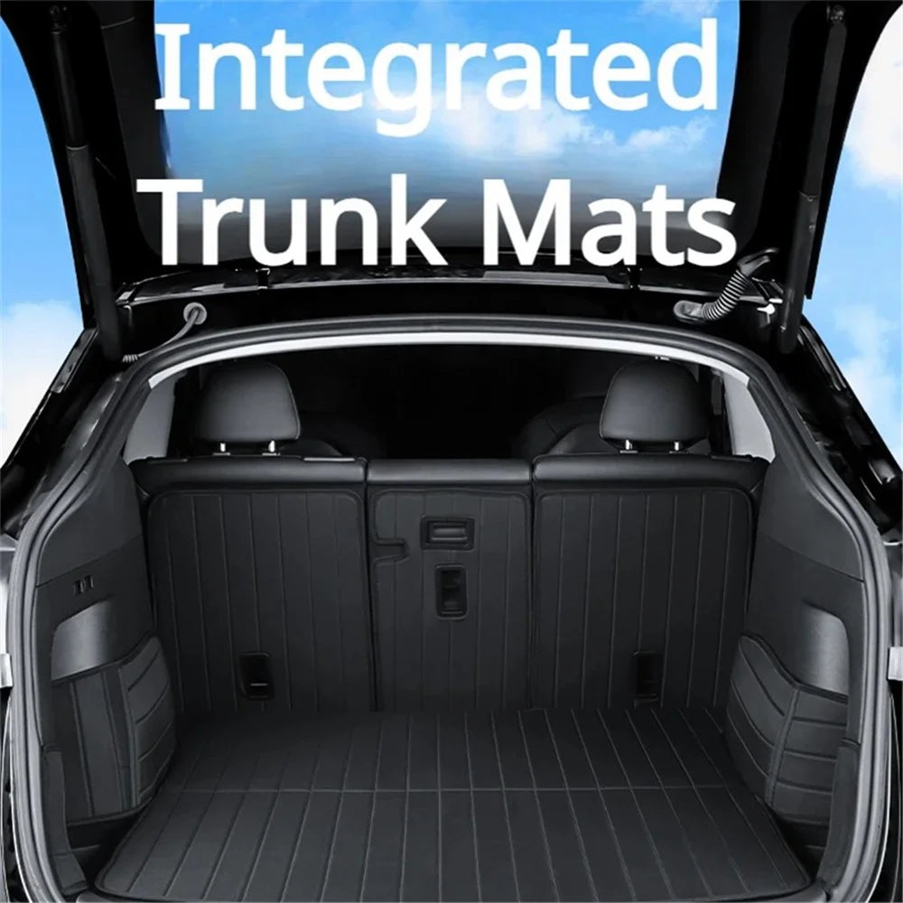 TSL1093 3Pcs / Set For Model Y Car Oxford Cloth Rear Trunk Mat Cushion Cargo Liner - 2