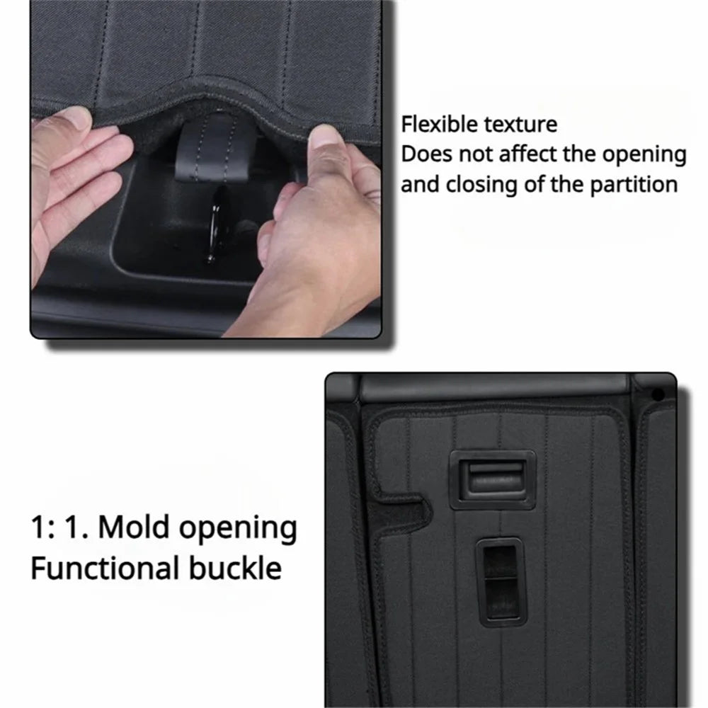 TSL1093 3Pcs / Set For Model Y Car Oxford Cloth Rear Trunk Mat Cushion Cargo Liner - 4
