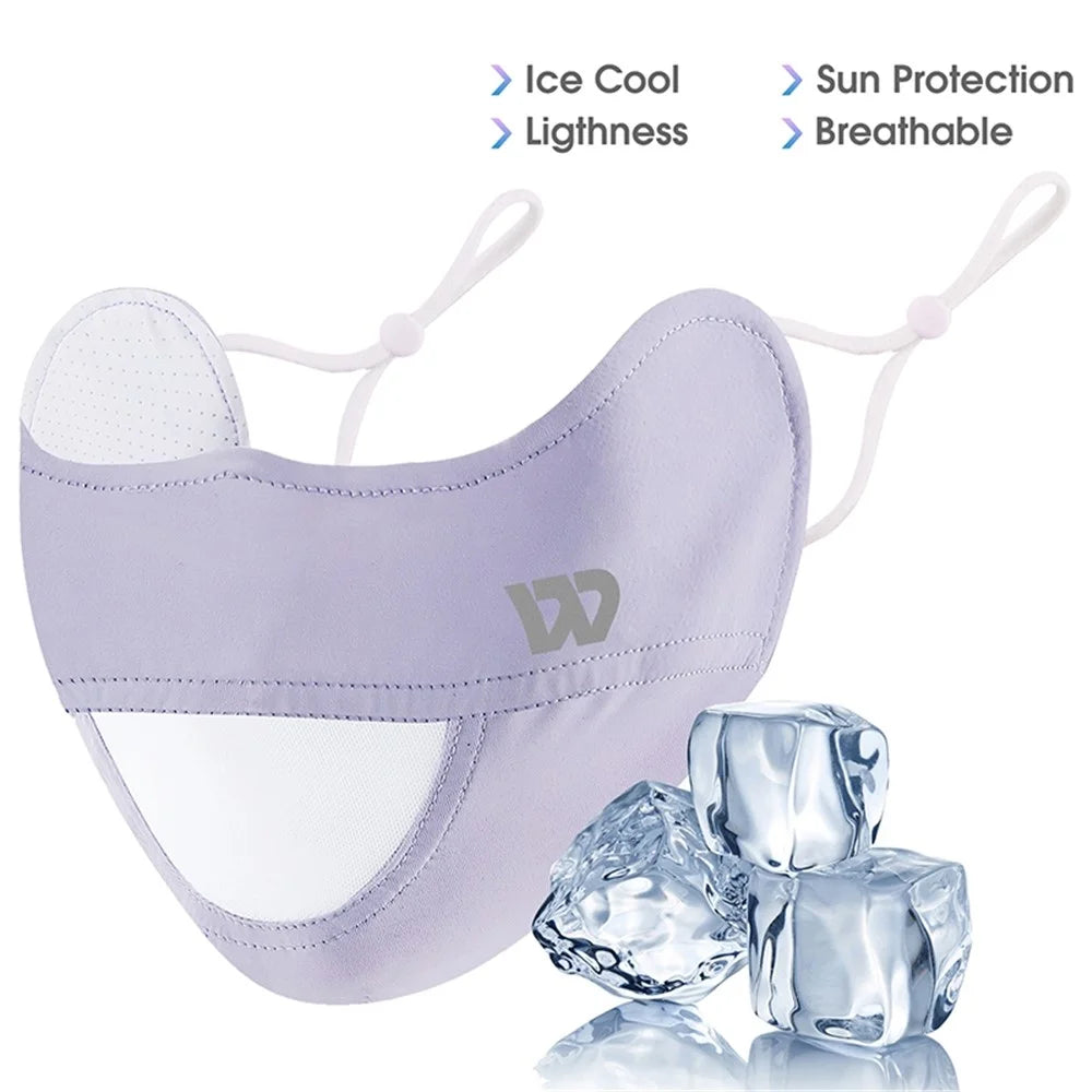 WEST BIKING YP0201330 UPF50+ Sunscreen Mask Anti UV Summer Ice Silk Eye Protection Breathable Face Mask - Purple - 2
