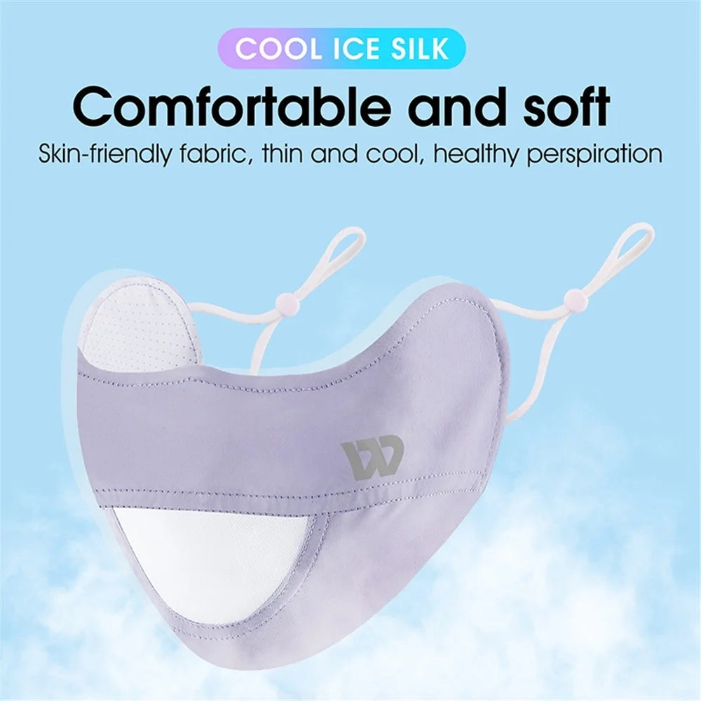 WEST BIKING YP0201330 UPF50+ Sunscreen Mask Anti UV Summer Ice Silk Eye Protection Breathable Face Mask - Purple - 3