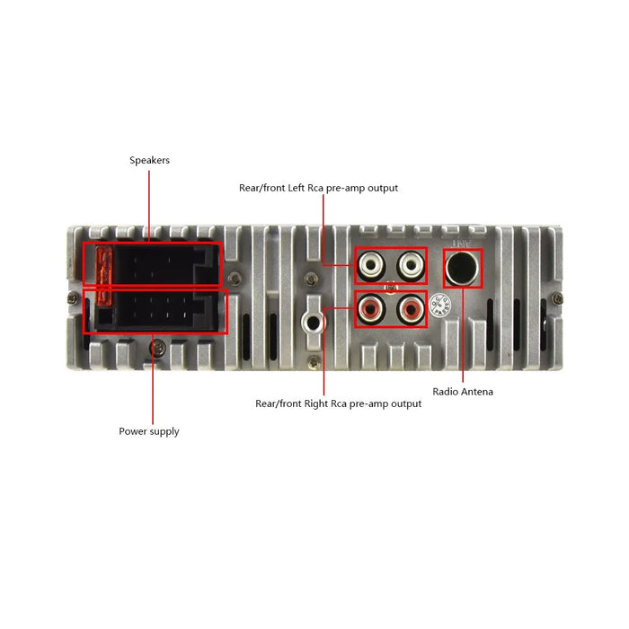 Car Bluetooth-compatible MP3 Player Stereo Receiver Car FM Car Radio Audio Device with USB Port for Mobile Phone Charging - 6