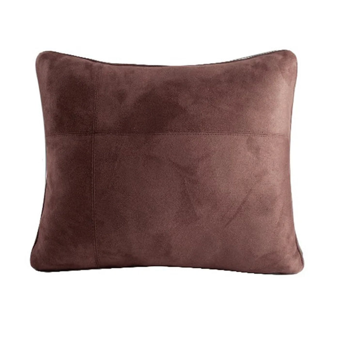 1152 Car Seat Waist Support Pillow Suede+Memory Foam Fatigue Relieve Lumbar Cushion - Brown - 1