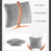 1152 Car Seat Waist Support Pillow Suede+Memory Foam Fatigue Relieve Lumbar Cushion - Brown - 2
