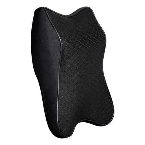 TS000512 For Model 3 / Y / S / X Memory Foam Lumbar Support Cushion Car Headrest Neck Pillow - Black - 1