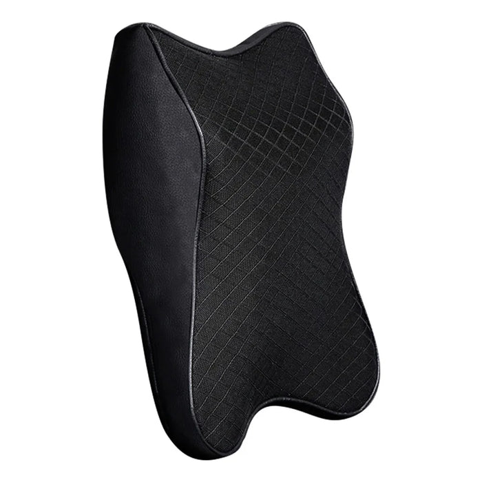 TS000512 For Model 3 / Y / S / X Memory Foam Lumbar Support Cushion Car Headrest Neck Pillow - Black - 1