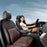 TK036 2Pcs / Set Nappa Texture PU Leather + Memory Foam Car Seat Cushion Lumbar Support Pillow - Brown - 2