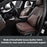 TK036 2Pcs / Set Nappa Texture PU Leather + Memory Foam Car Seat Cushion Lumbar Support Pillow - Brown - 3