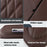 TK036 2Pcs / Set Nappa Texture PU Leather + Memory Foam Car Seat Cushion Lumbar Support Pillow - Brown - 5