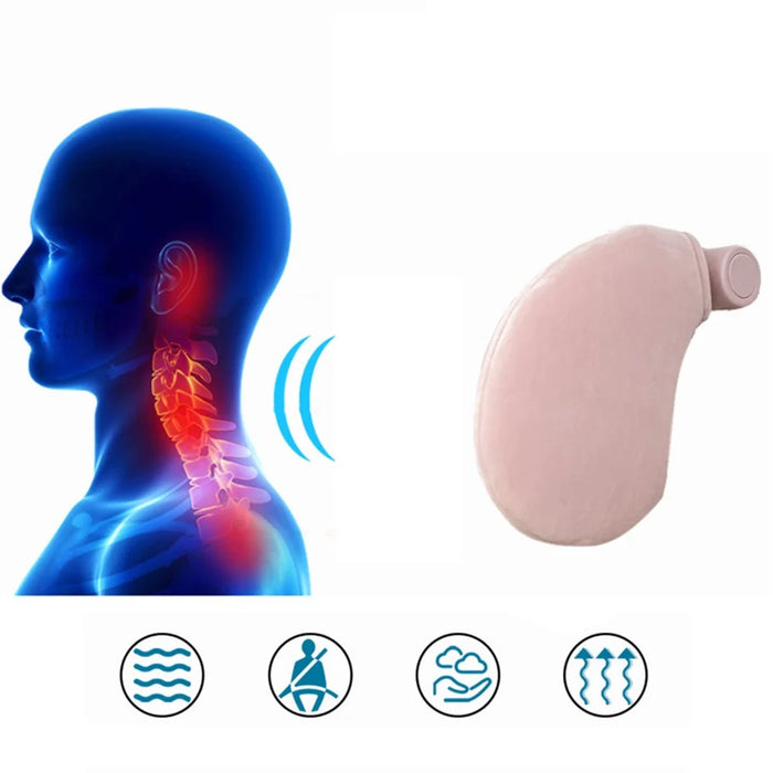 CARFU AC-410 Plush Headrest Pillow Cushion Adjustable Car Seat Sleep Side Support - Pink - 3
