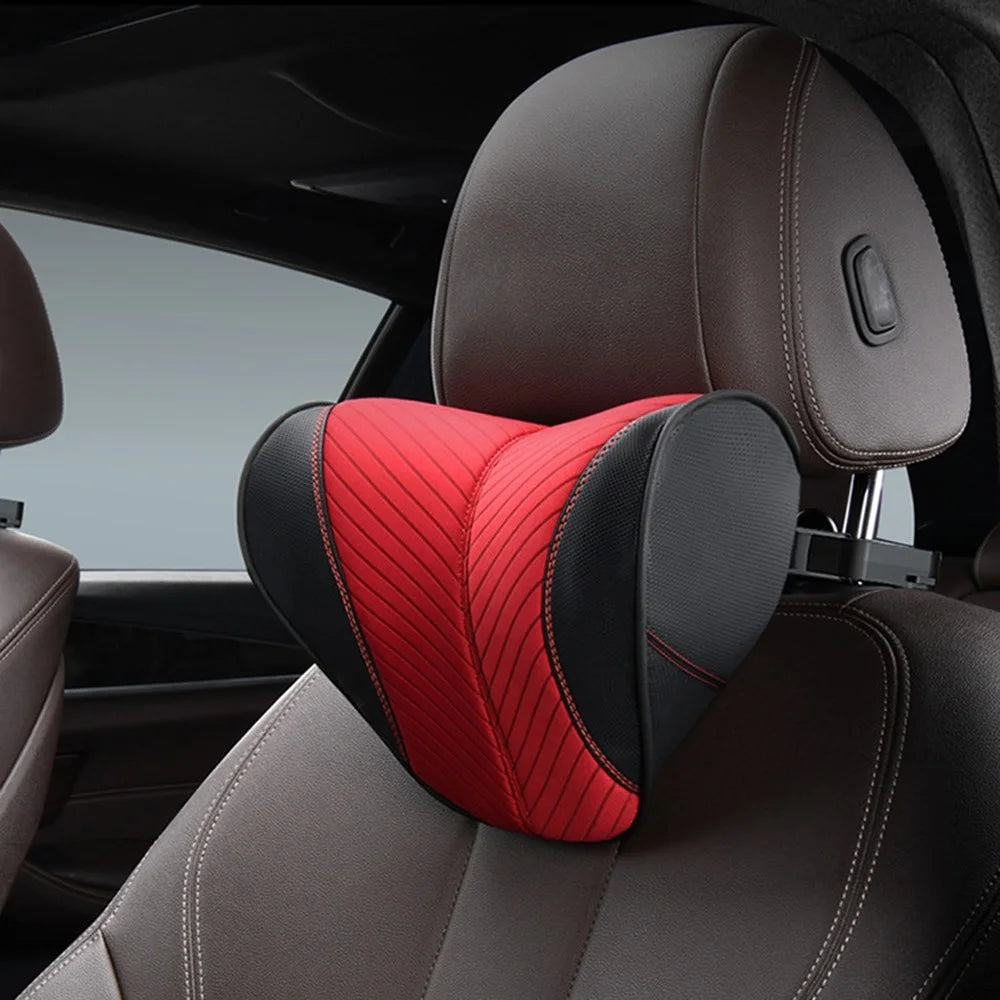ZJ002 9D Automobile Seat Headrest Universal Adjustable Mechanical Headrest with Bracket - Red - 2