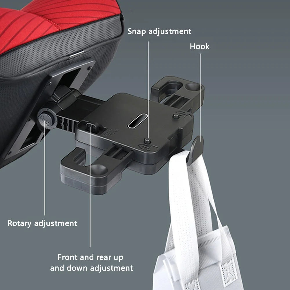 ZJ002 9D Automobile Seat Headrest Universal Adjustable Mechanical Headrest with Bracket - Red - 5