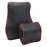 Car Headrest Memory Foam Breathable Car Neck Pillow + Back Cushion Lumbar Support - Black+Red - 1