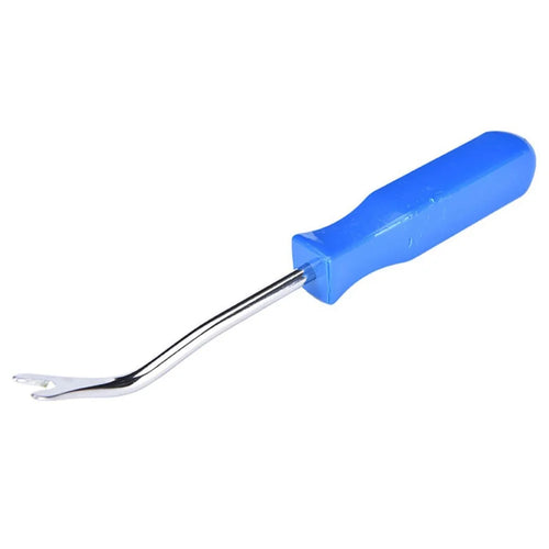 205mm Length Car Door Trim Clip Remover Plastic Fastener Puller Removing Pry Tool with with Rubber Handle - Blue - 1